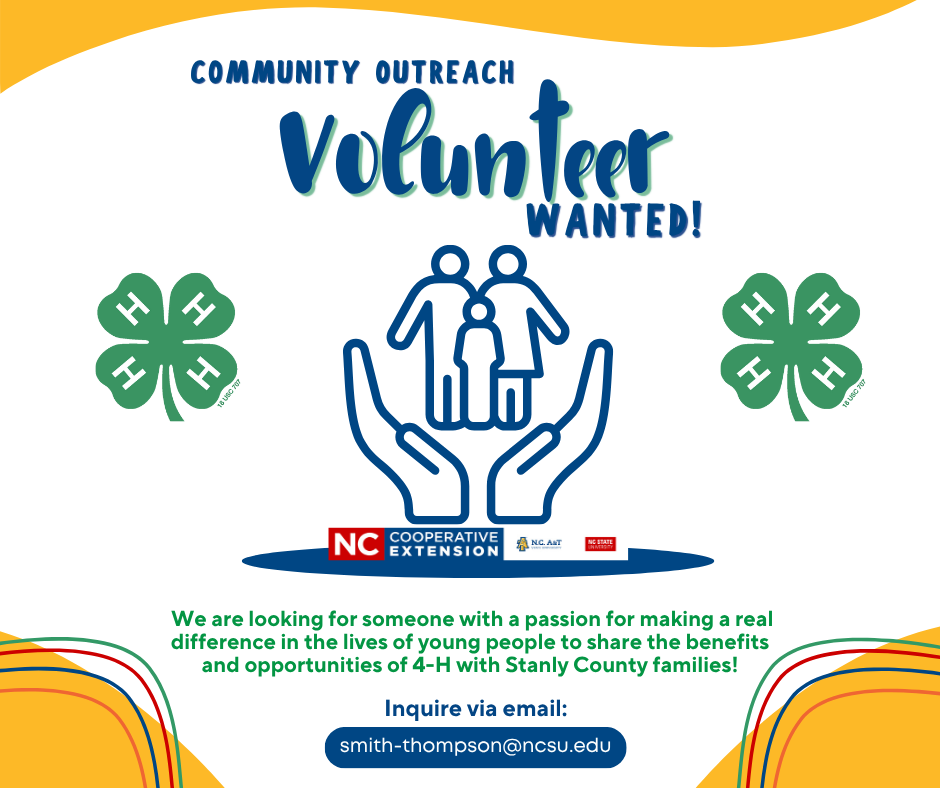 4H Volunteer Wanted Advertisement
