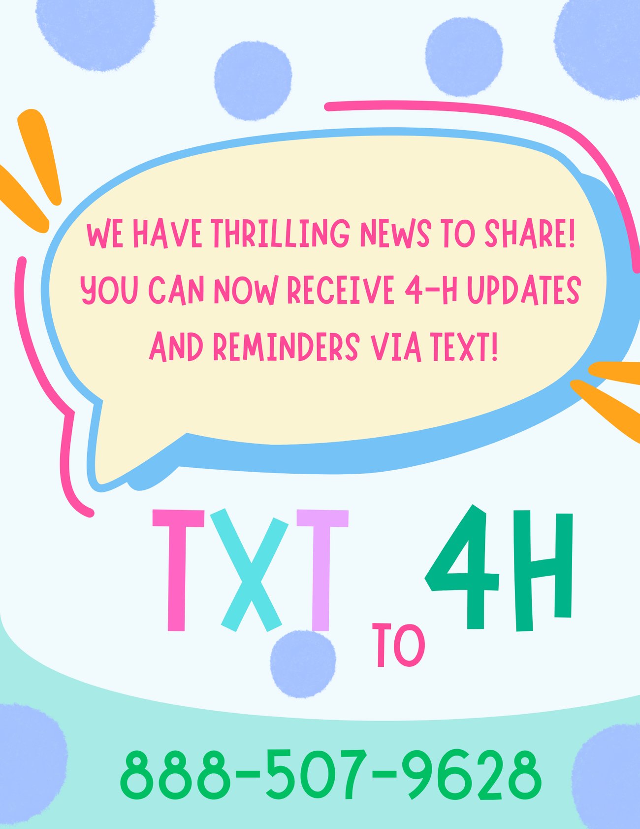 Brochure announcing txt updates