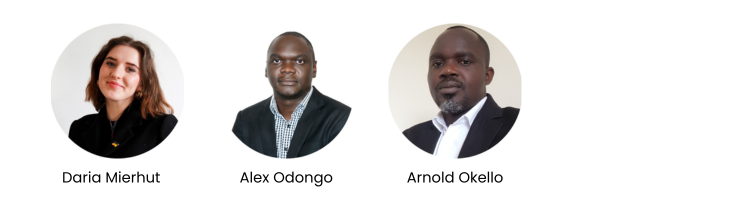 Daria Meirut, Alex Odongo, Arnold Okello, Kinfe Wubetu