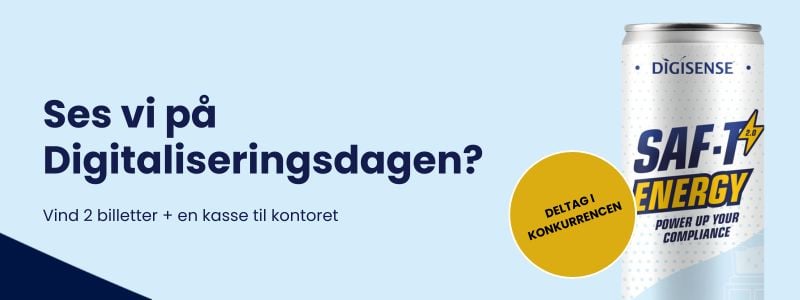 Illustration af en økonomimedarbejder der har et økonomisystem, der lever op til de nye krav