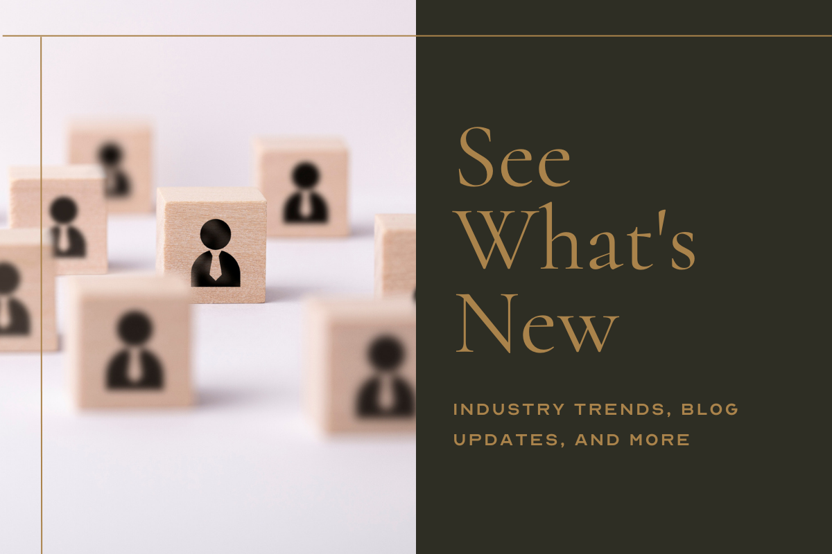See What's New Industry Trends, Blog Updates, And More image: several wooden blocks with silhouette icons