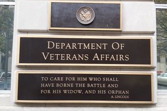 Department of Veterans Affairs signage on a building