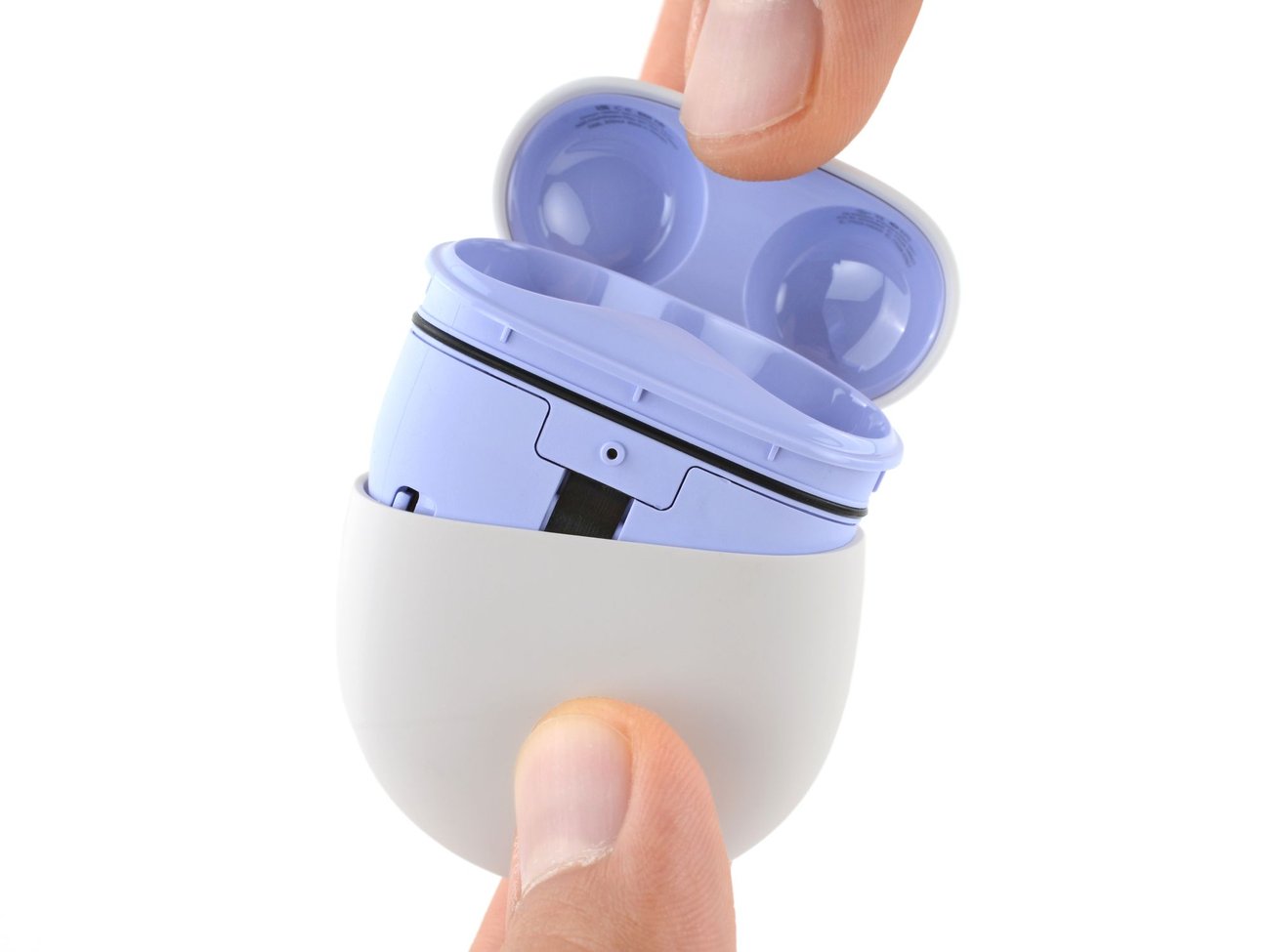 Image: Removing the Pixel Buds 2a from their case