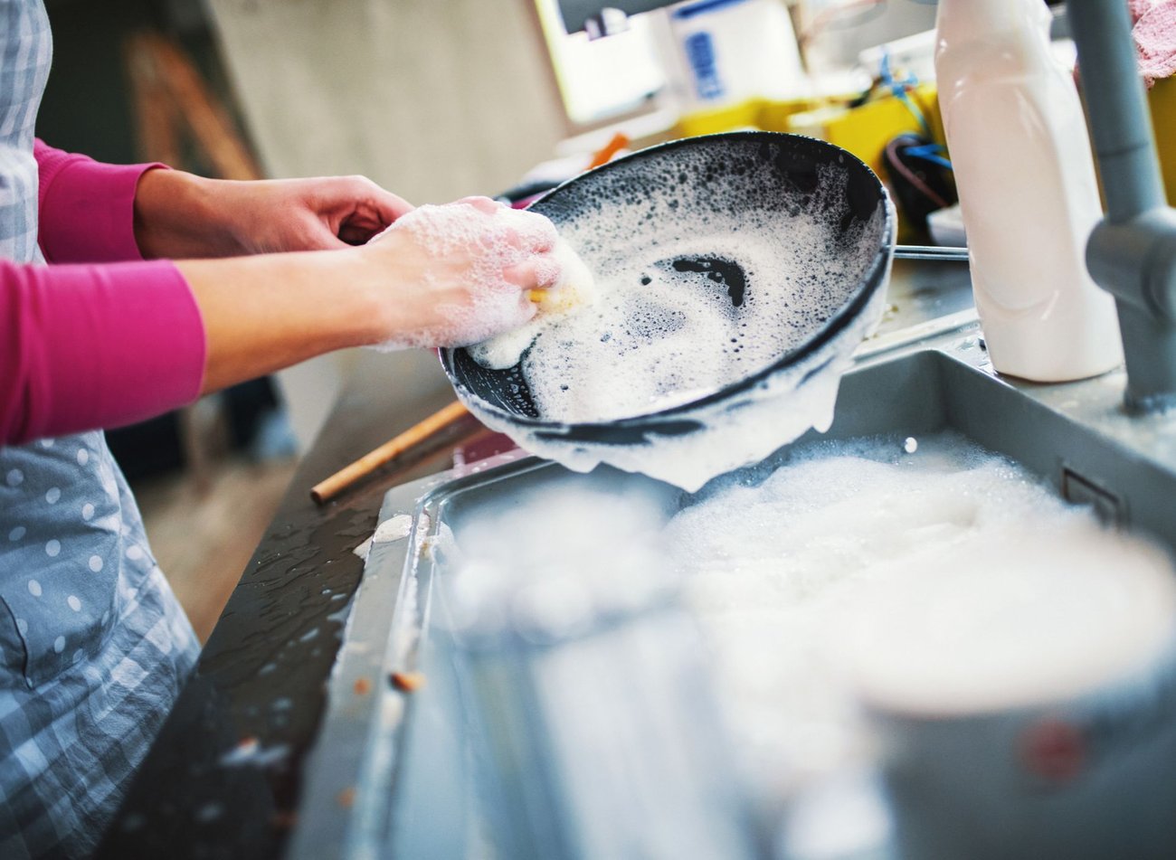 Child having his head massaged. 