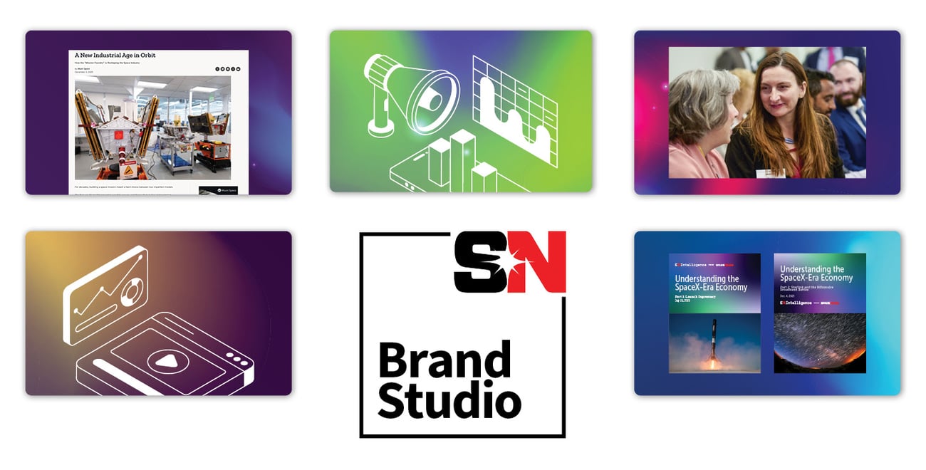 Image depicting various services offered by SpaceNews Brand Studio