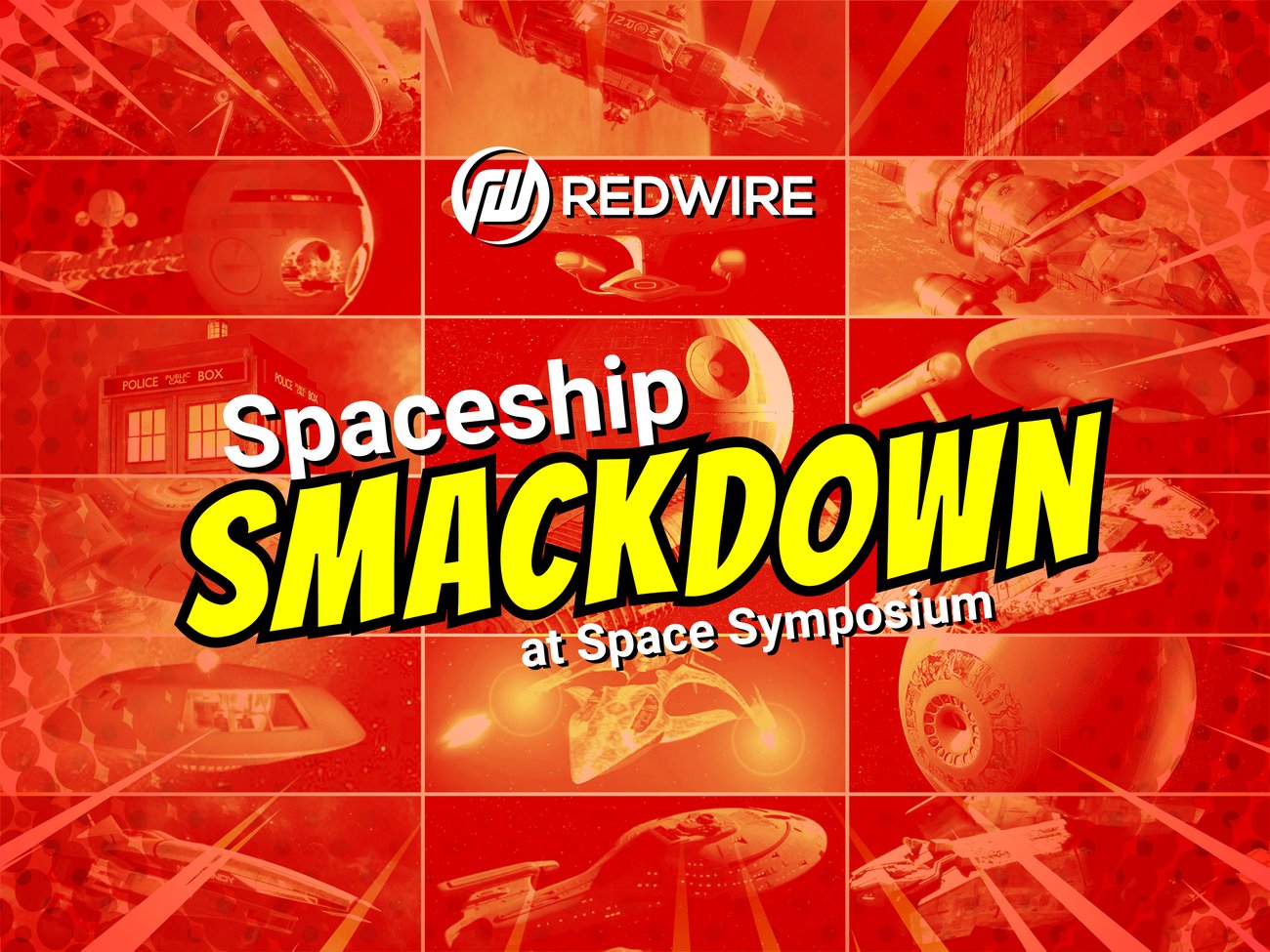 A grid of various spaceships from science-fiction franchises with the Redwire logo and the text: 