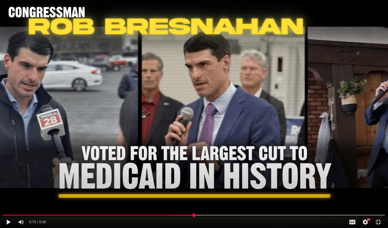 still from Unrig Our Economy ad
