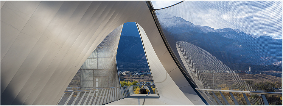 Double-Curved, Metal Bridge Provides Key Urban Link in Colorado Springs