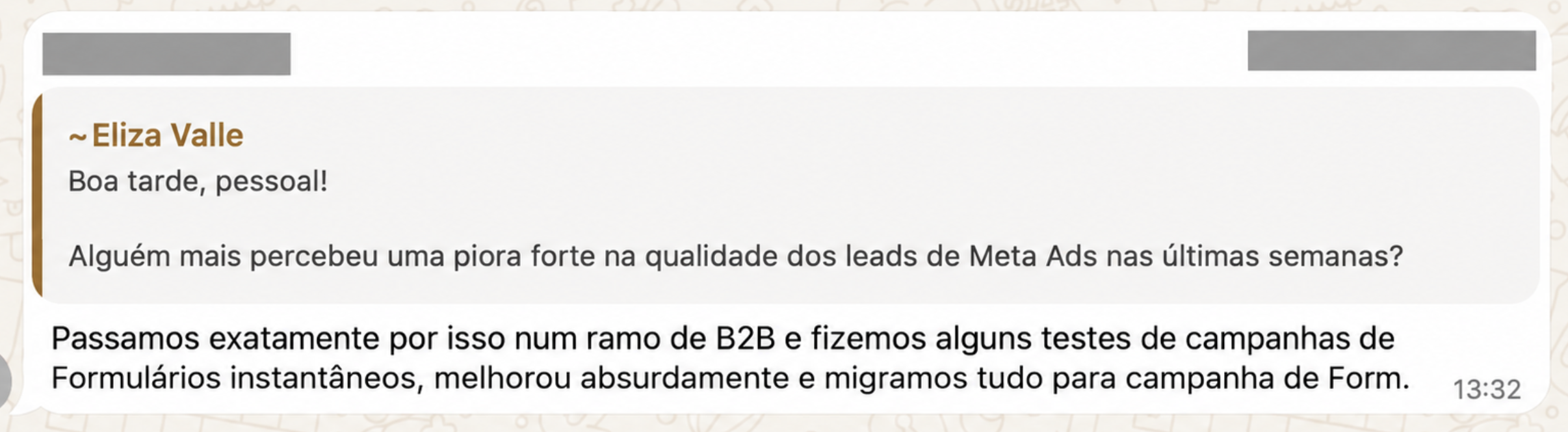 Conversa na comunidade do Tintim