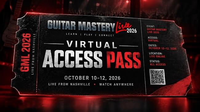 Virtual access pass for Guitar Mastery Live 2026