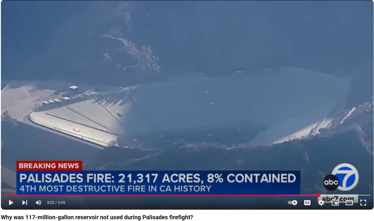 Palisades fire reservoir empty for a year