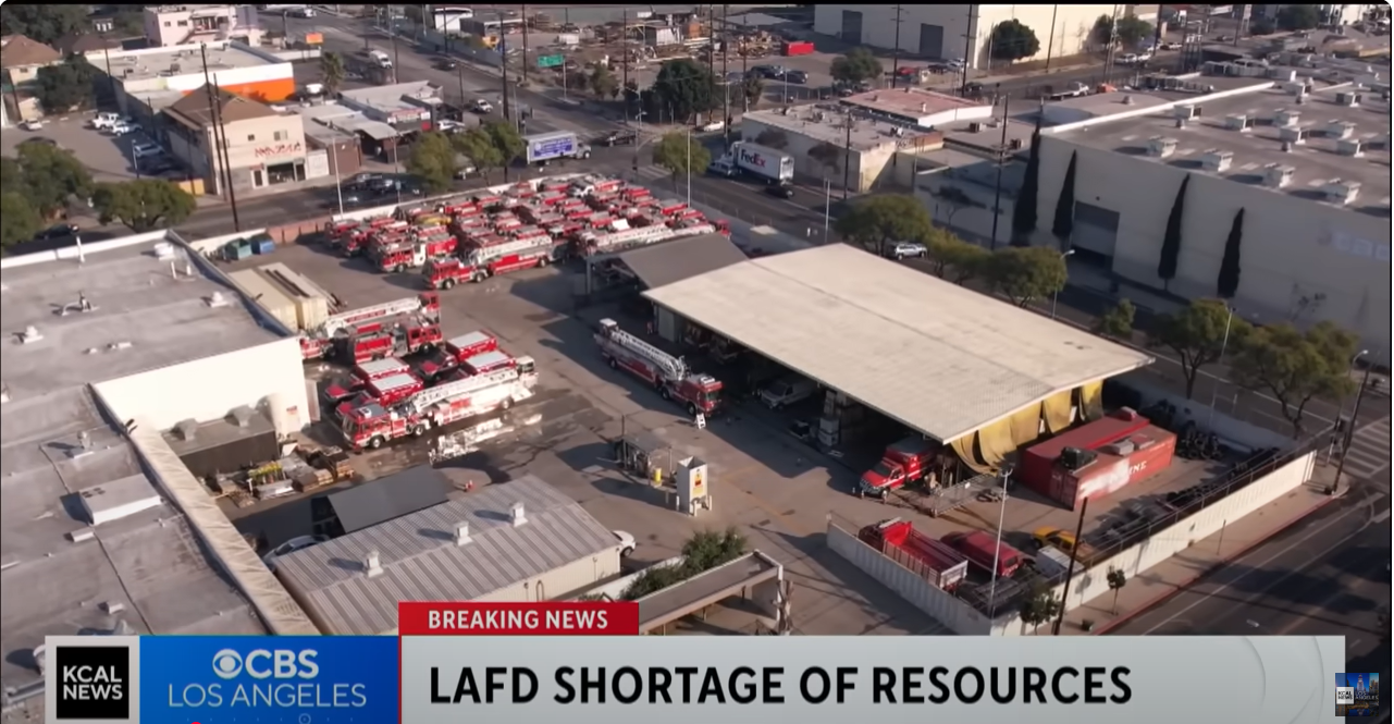 15% of LA Fire Department emergency vehicles need repairs