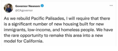 Newsom says LA fire is rare opportunity to remake this area