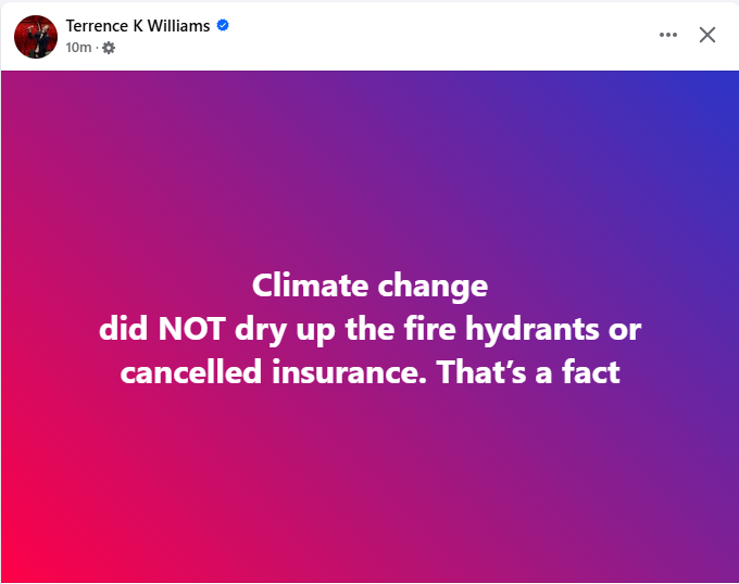 Terrence Williams comments on LA fire