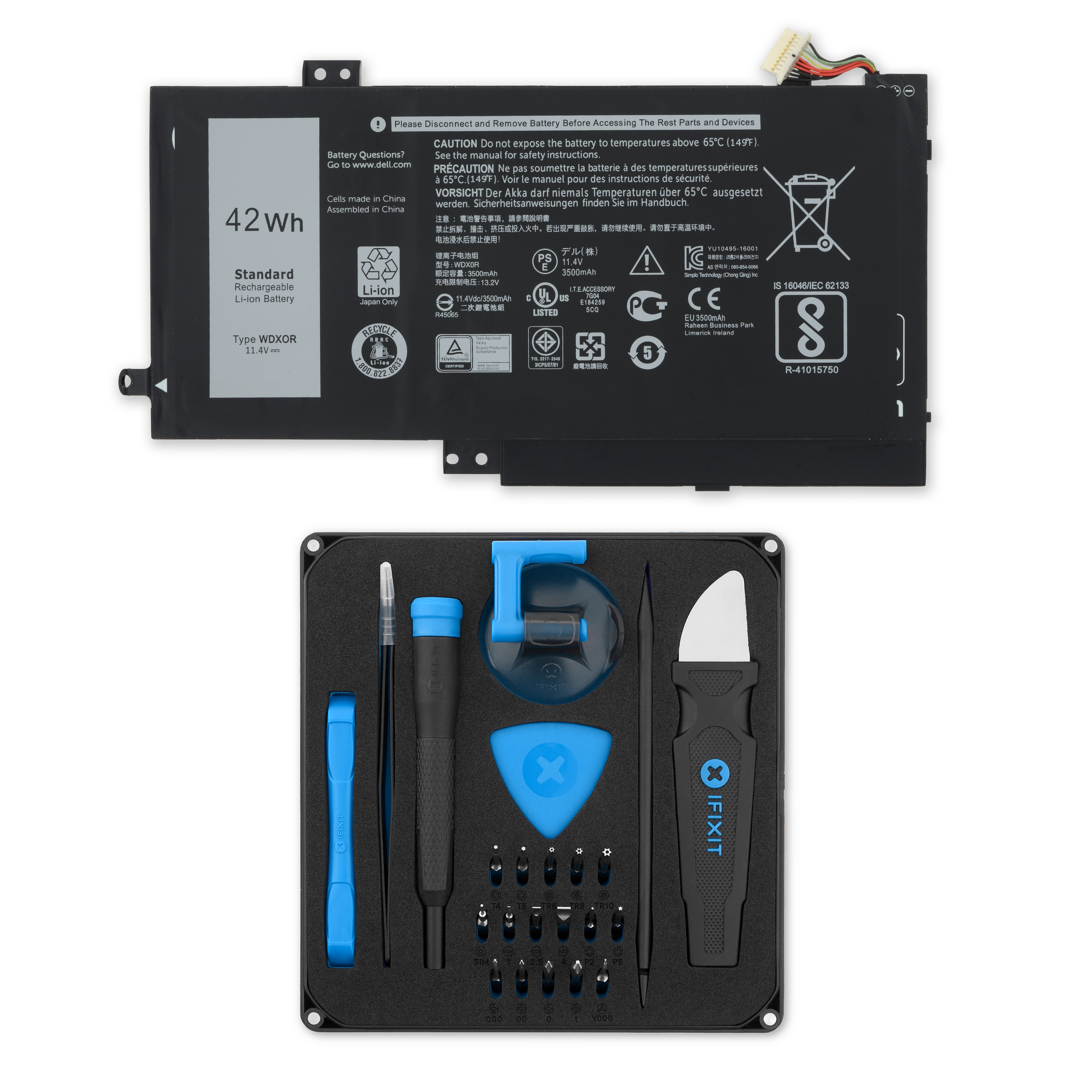 PC laptop battery and Essential Electronics Toolkit